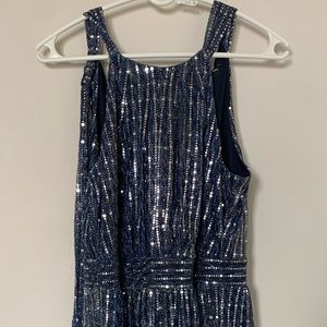 INC blue sequin maxi dress. Size 4.